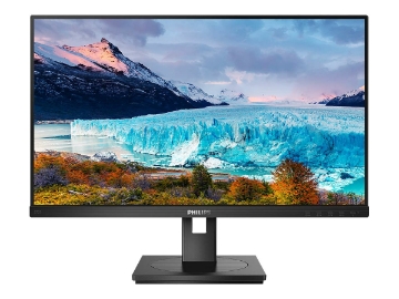 Bild på 27, 1920x1080, IPS, Flat, H/A 130 MM Pivot, 75 Hz, 3 side narrow bezel, TUV Eye Comfort Certified, USB HUB, SPEAKERS,  -,  -,  -, DPx1, HDMIx1, DVIx1, VGAx1, Brightness 250 cd/m2, S-LINE