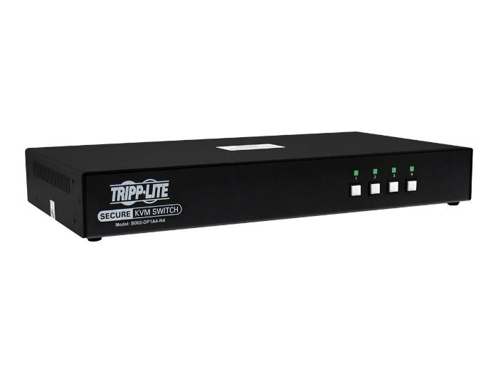 Bild på Tripp Lite Secure KVM Switch, 4-Port, Single Head, DisplayPort to DisplayPort, 4K, NIAP PP4.0, Audio, TAA