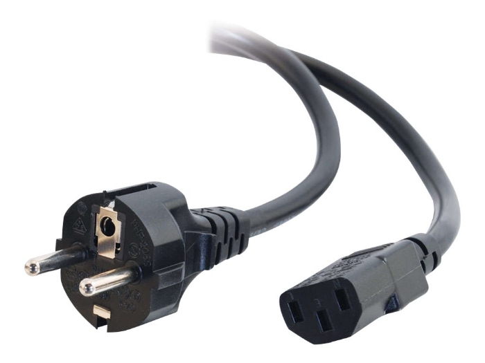 Bild på C2G 2.5m 14 AWG European Power Cord (CEE7/7 to IEC320C13)